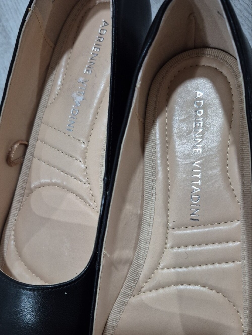 Adrienne Vittadini Black Women's Square-Toe Ballet Flats - Picture 2 of 7
